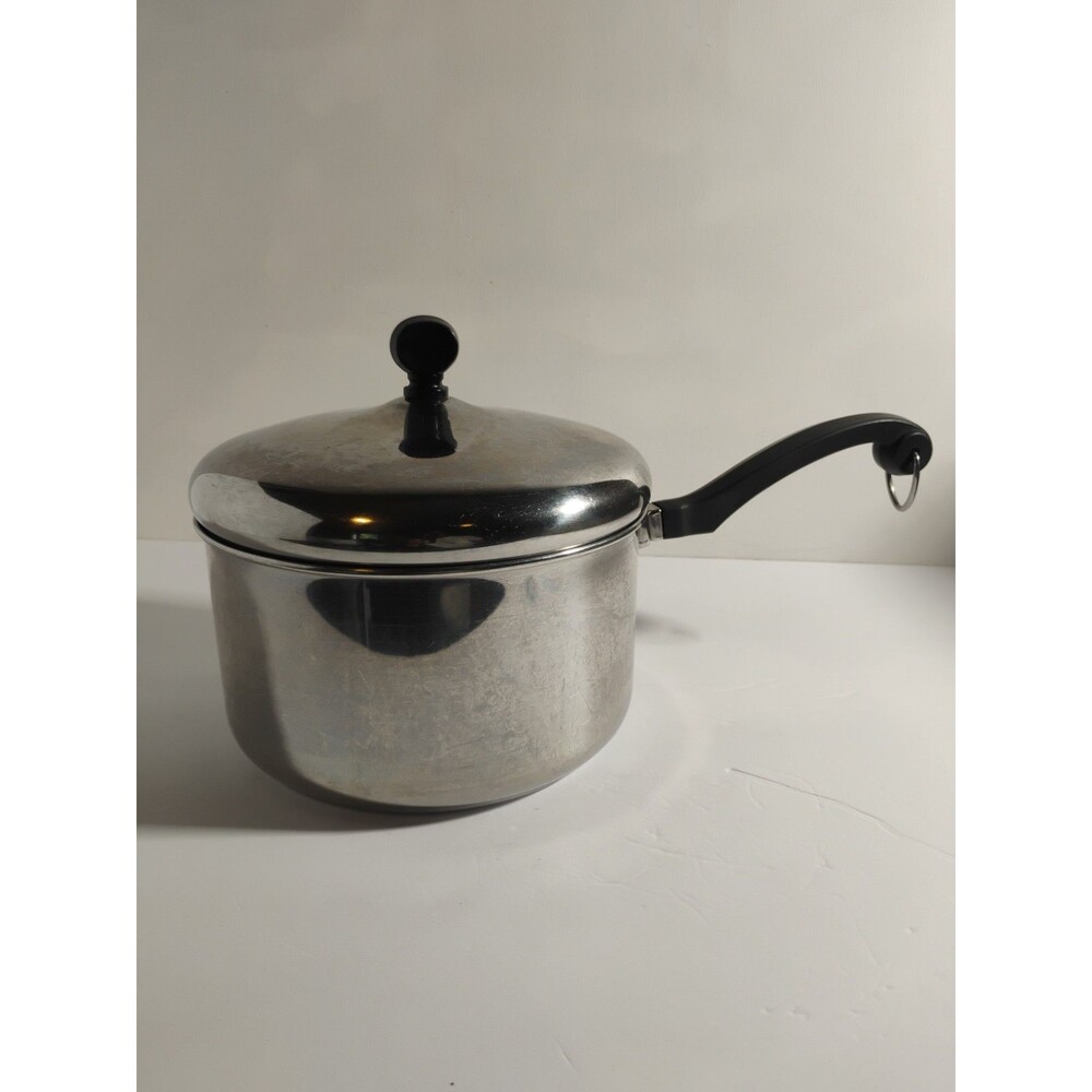 Vintage Farberware Stainless Steel 3 QT Pot W/ Handle & Lid